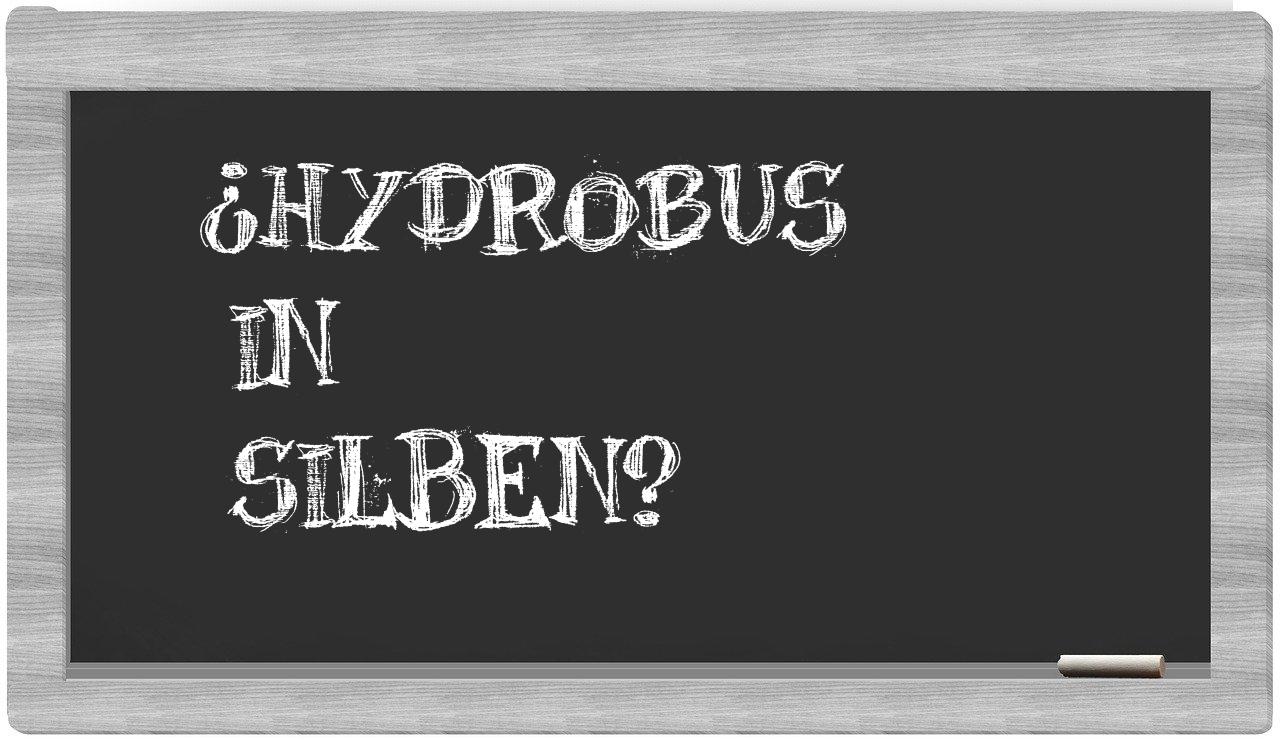 Hydrobus in syllables