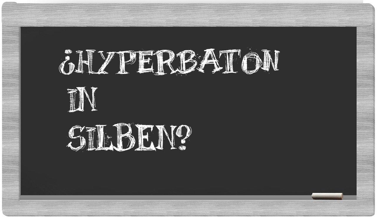 Hyperbaton in syllables