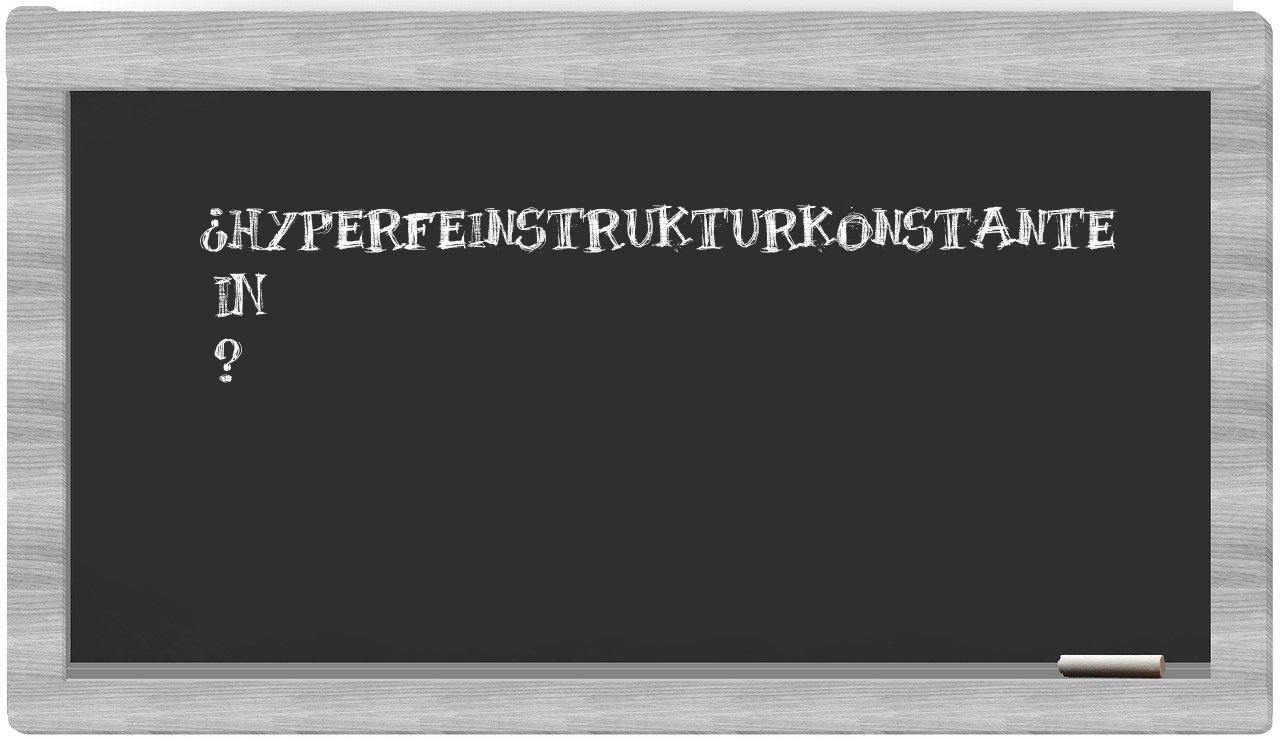 ¿Hyperfeinstrukturkonstante en sílabas?