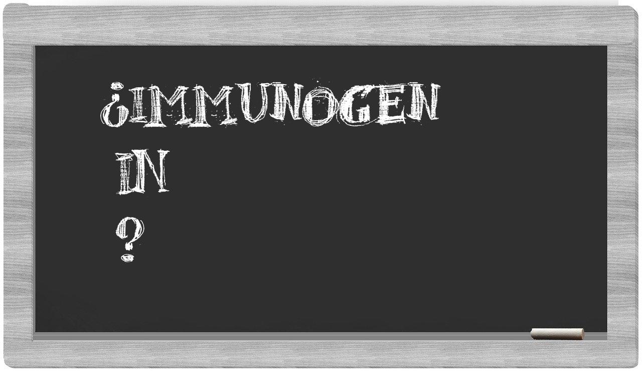 ¿Immunogen en sílabas?