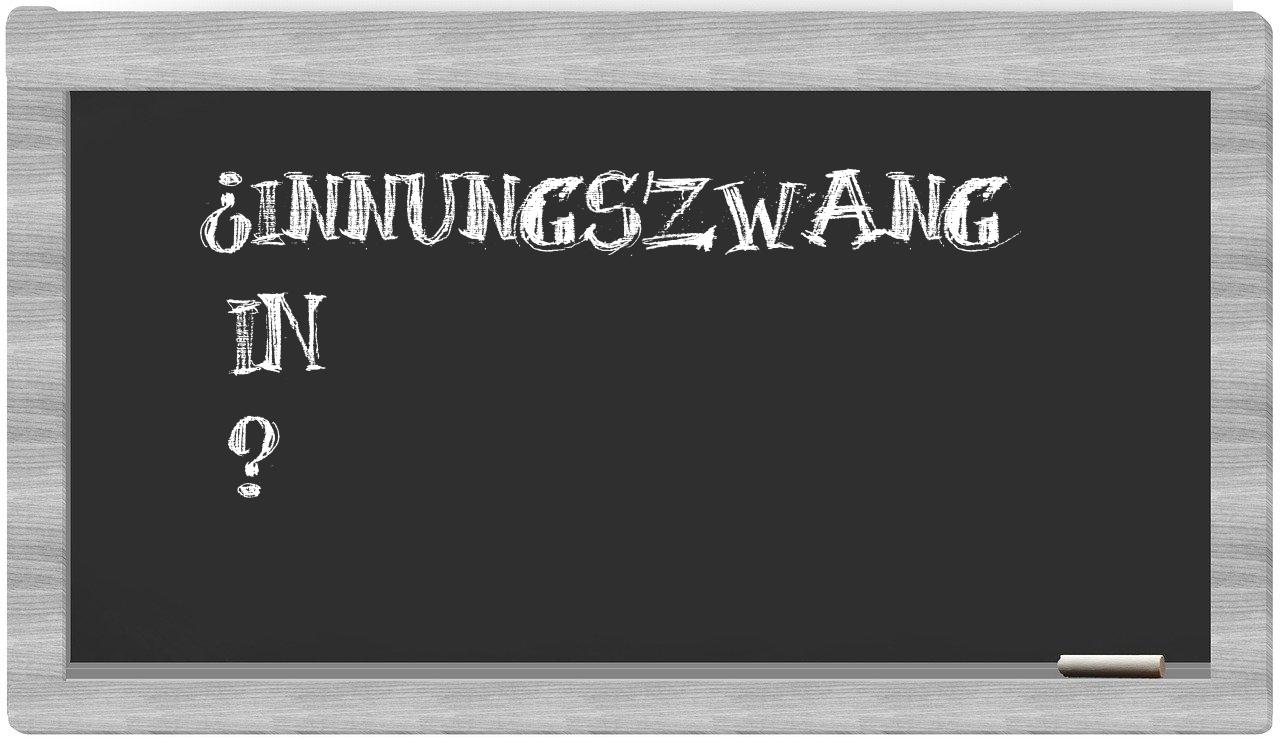¿Innungszwang en sílabas?