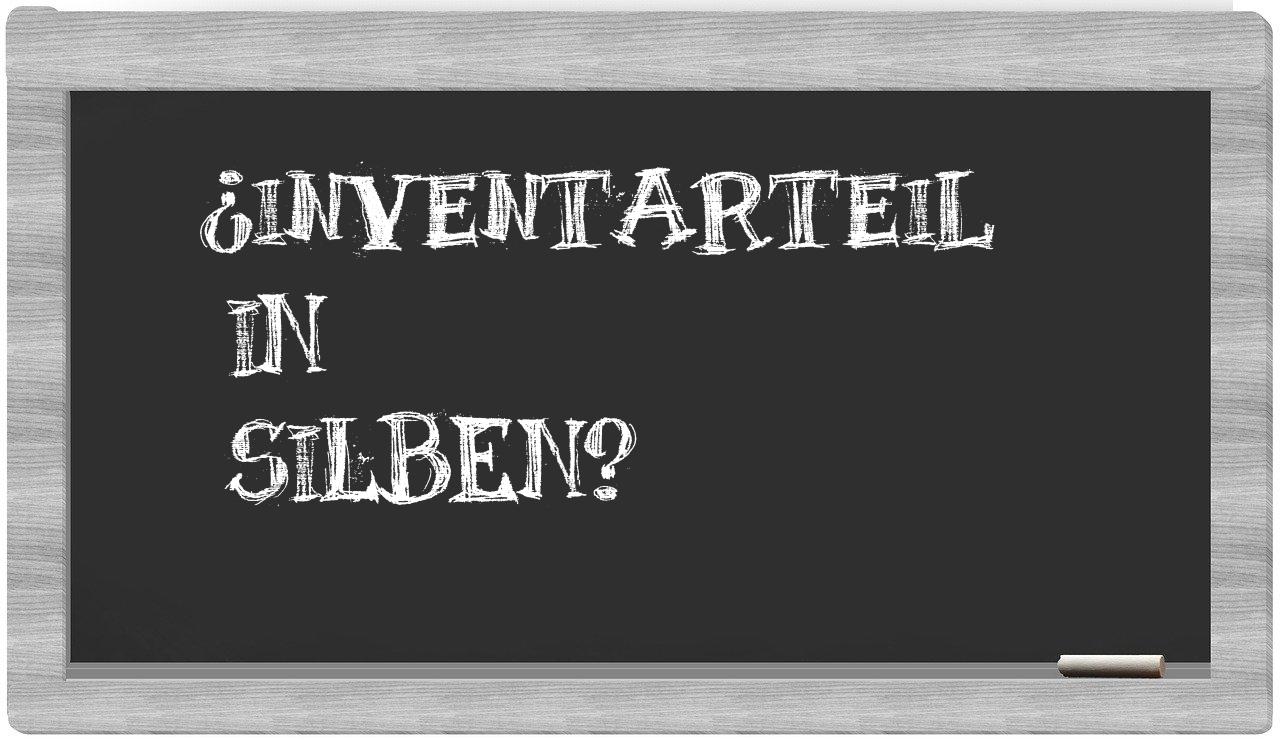 Inventarteil in syllables
