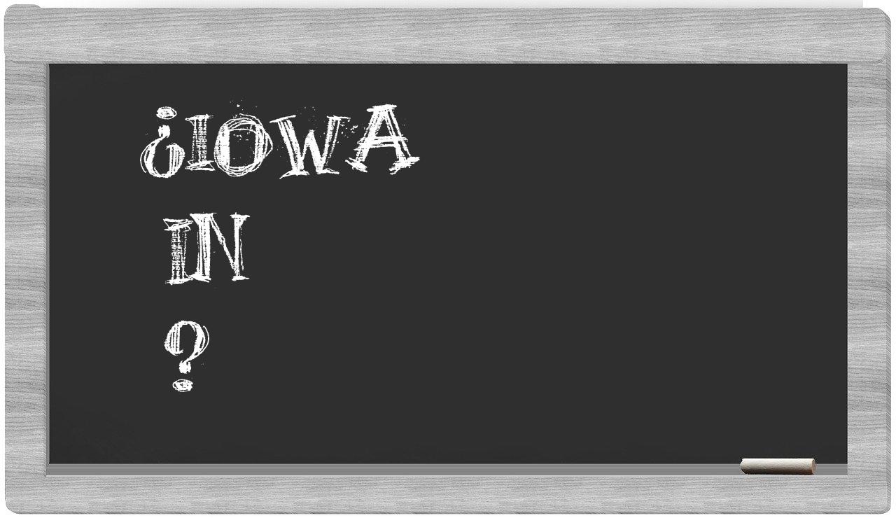 ¿Iowa en sílabas?