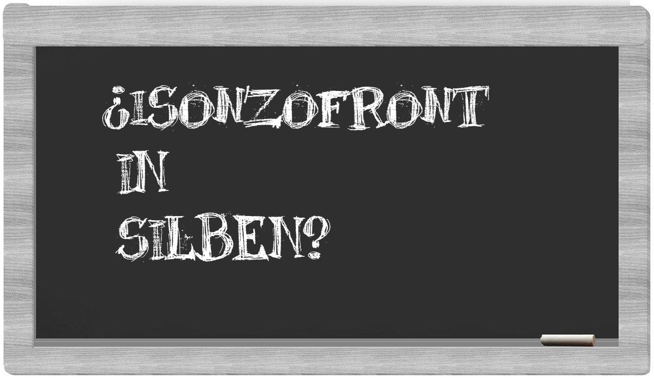 Isonzofront in syllables