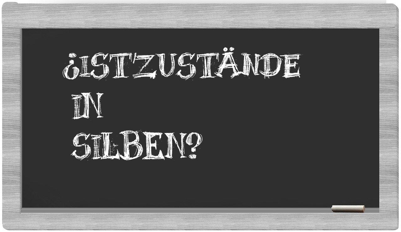 Istzustände in syllables