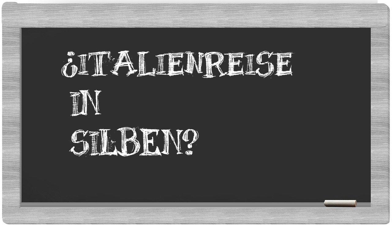 Italienreise in syllables