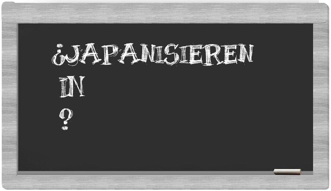 ¿Japanisieren en sílabas?