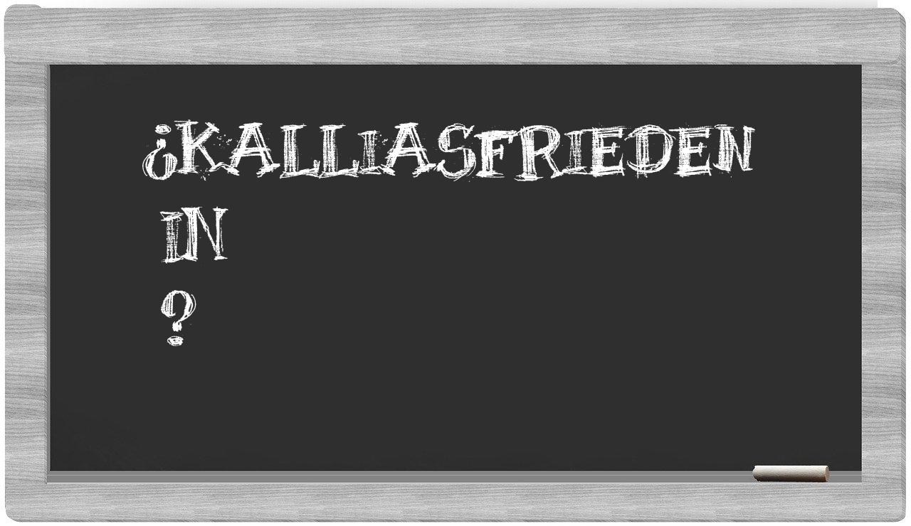 ¿Kalliasfrieden en sílabas?