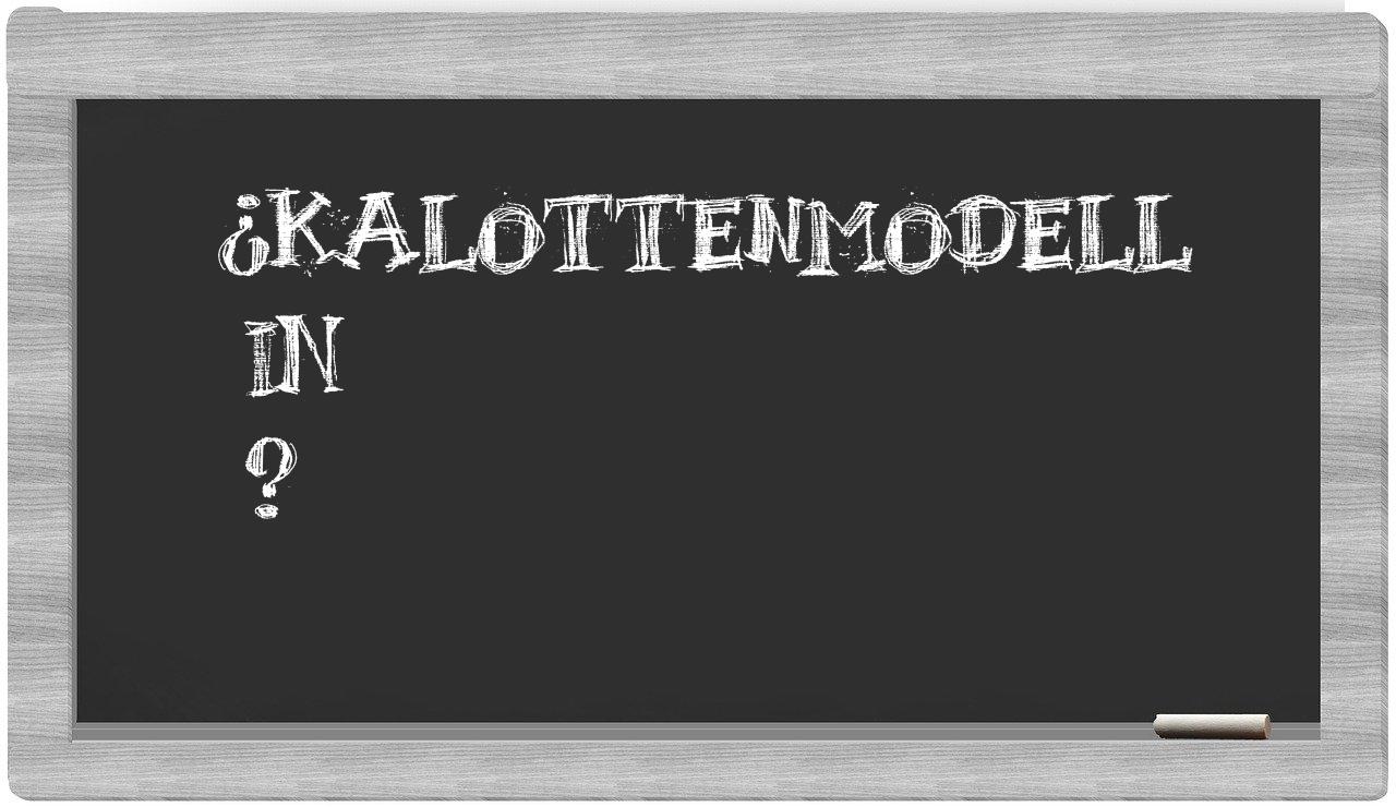 ¿Kalottenmodell en sílabas?