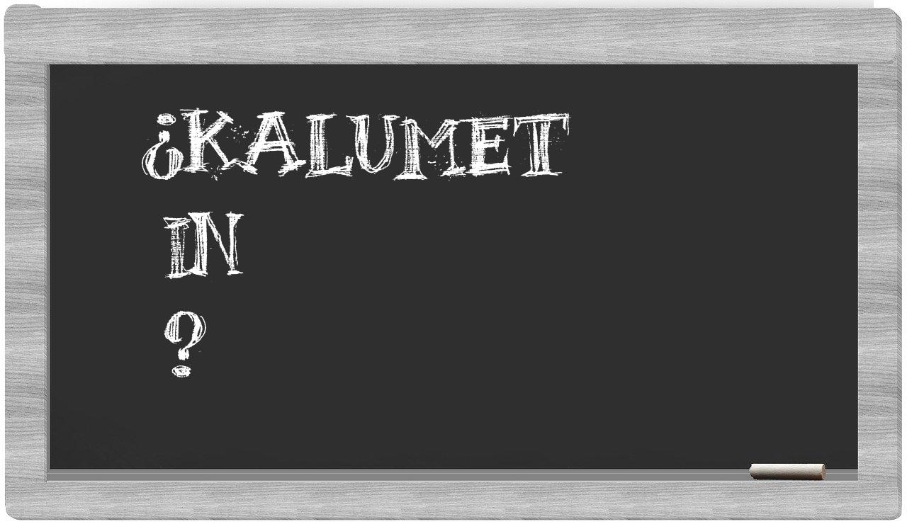 ¿Kalumet en sílabas?