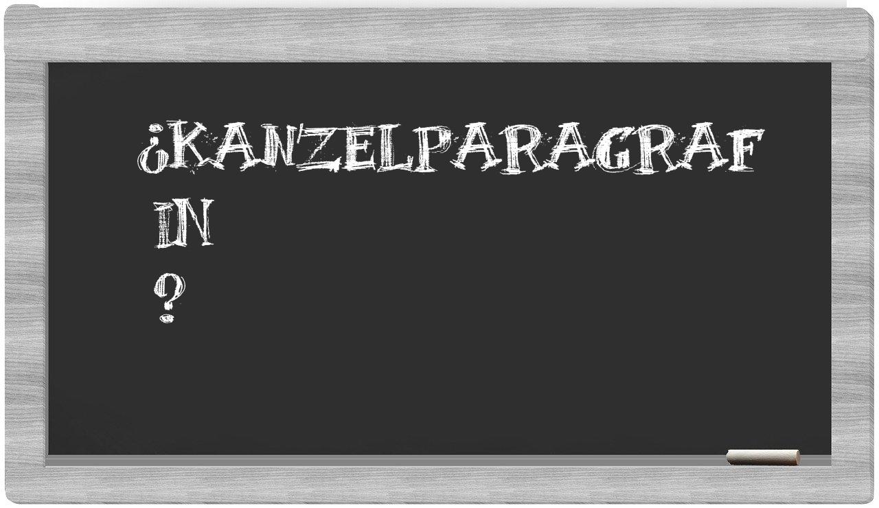 ¿Kanzelparagraf en sílabas?