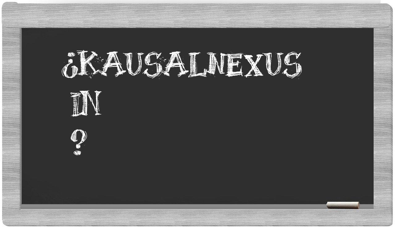 ¿Kausalnexus en sílabas?