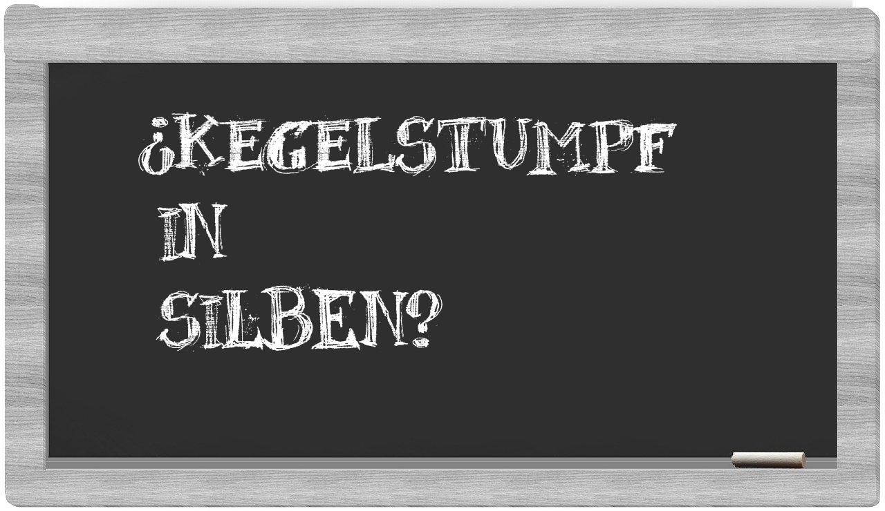 Kegelstumpf in syllables