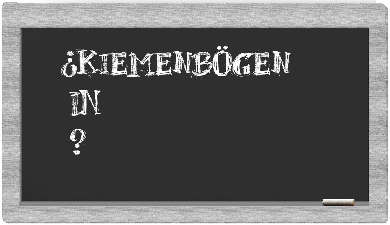 ¿Kiemenbögen en sílabas?