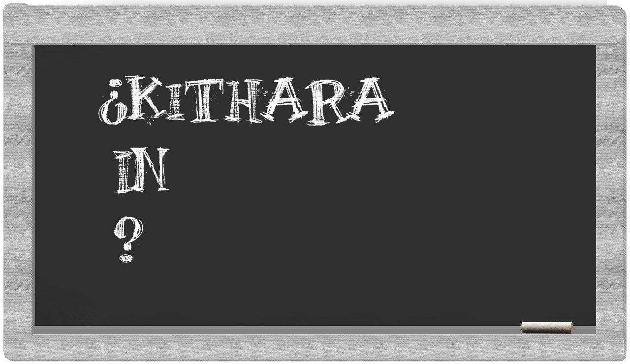 ¿Kithara en sílabas?