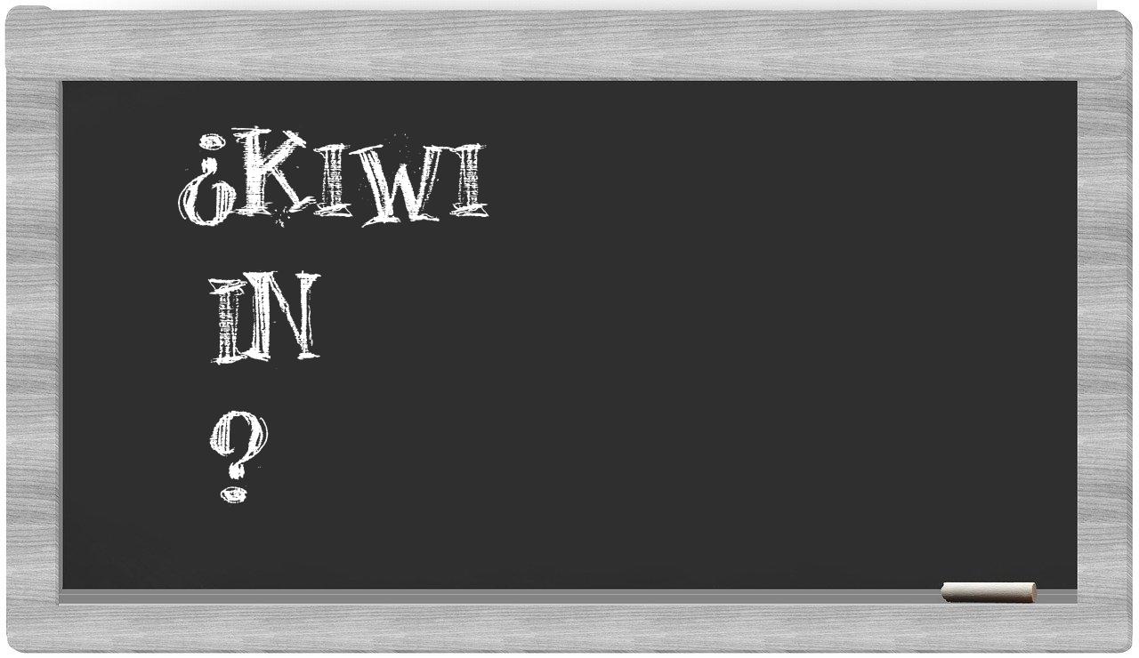 ¿Kiwi en sílabas?