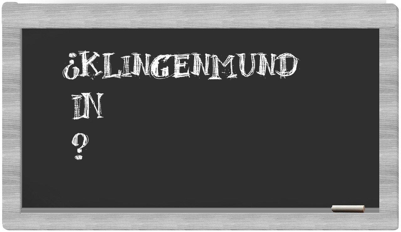 ¿Klingenmund en sílabas?