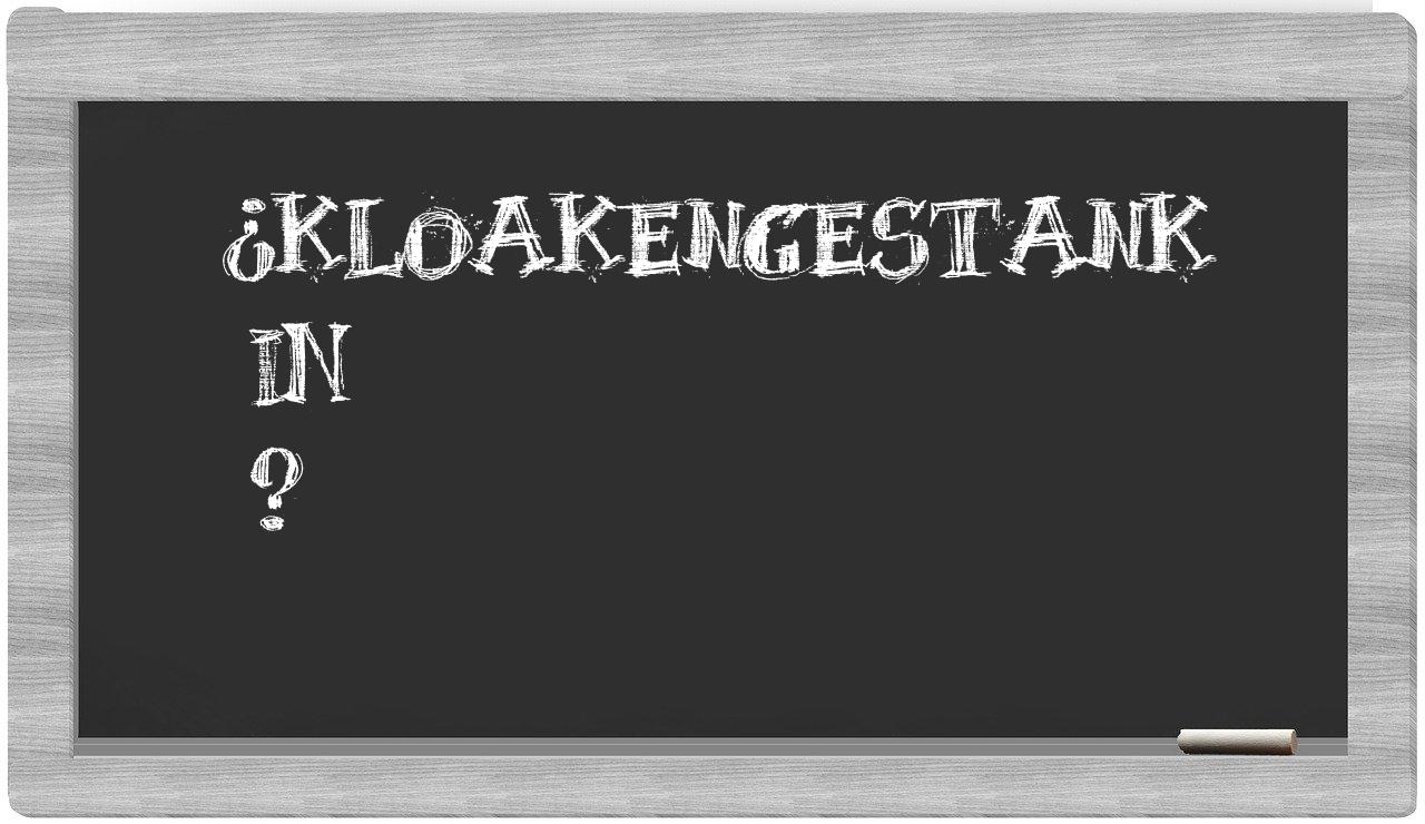 ¿Kloakengestank en sílabas?