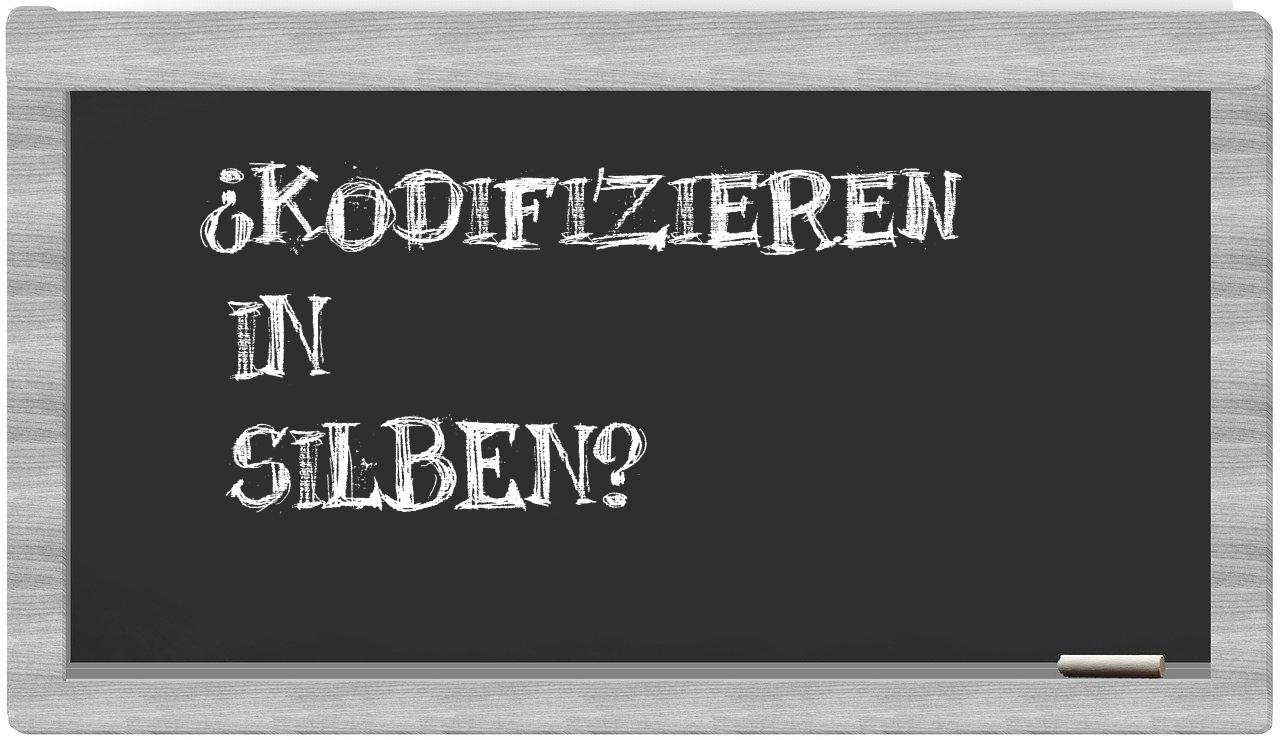 Kodifizieren in syllables
