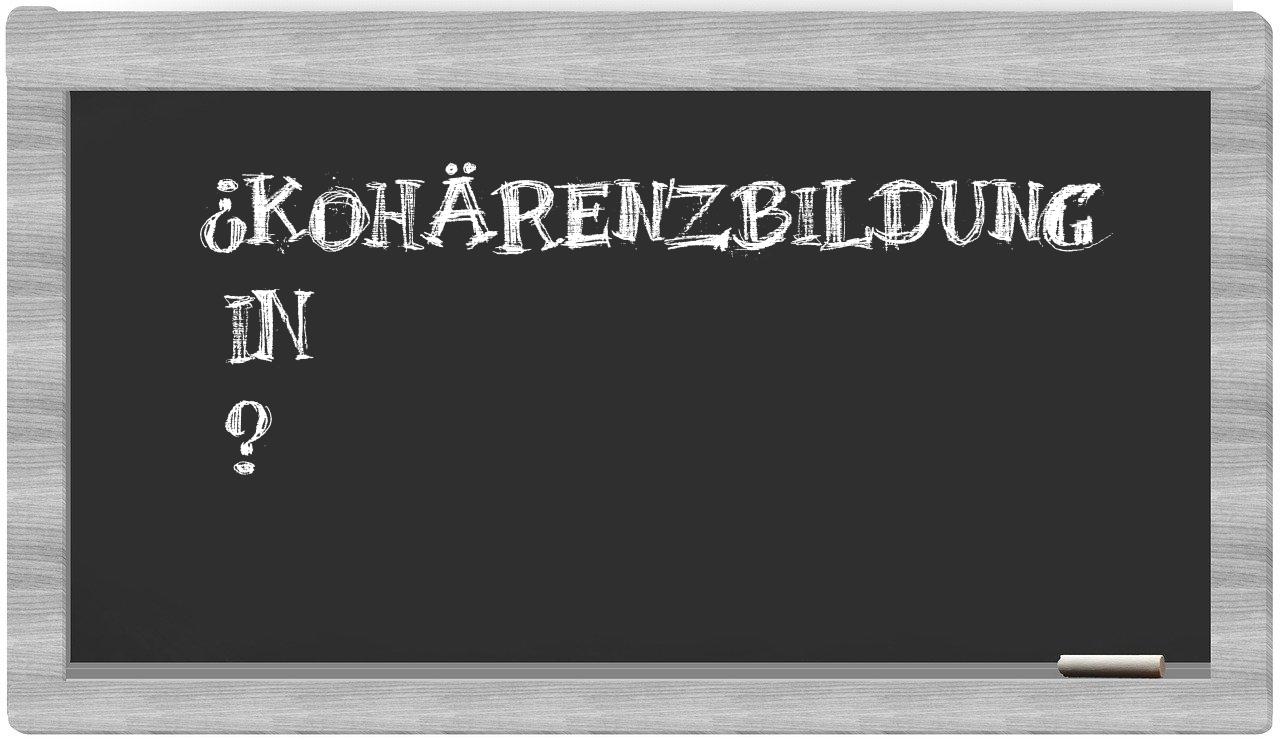 ¿Kohärenzbildung en sílabas?