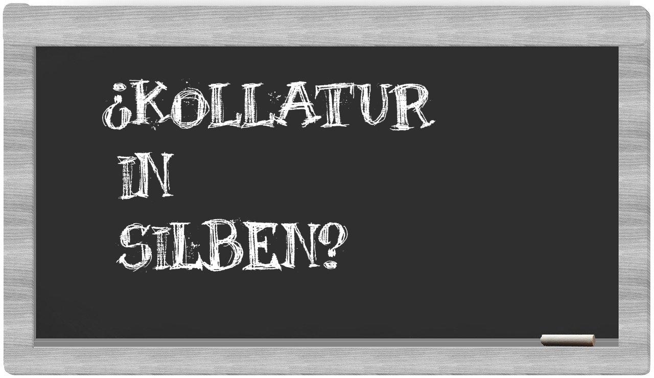 Kollatur in syllables
