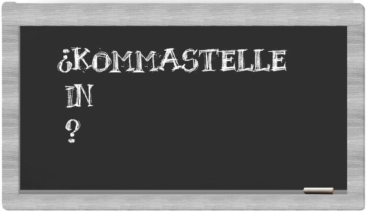¿Kommastelle en sílabas?