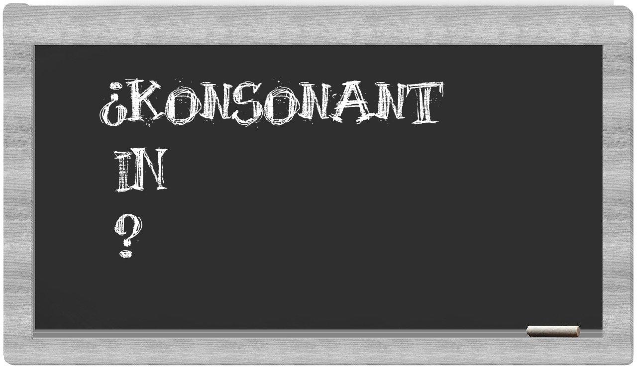 ¿Konsonant en sílabas?