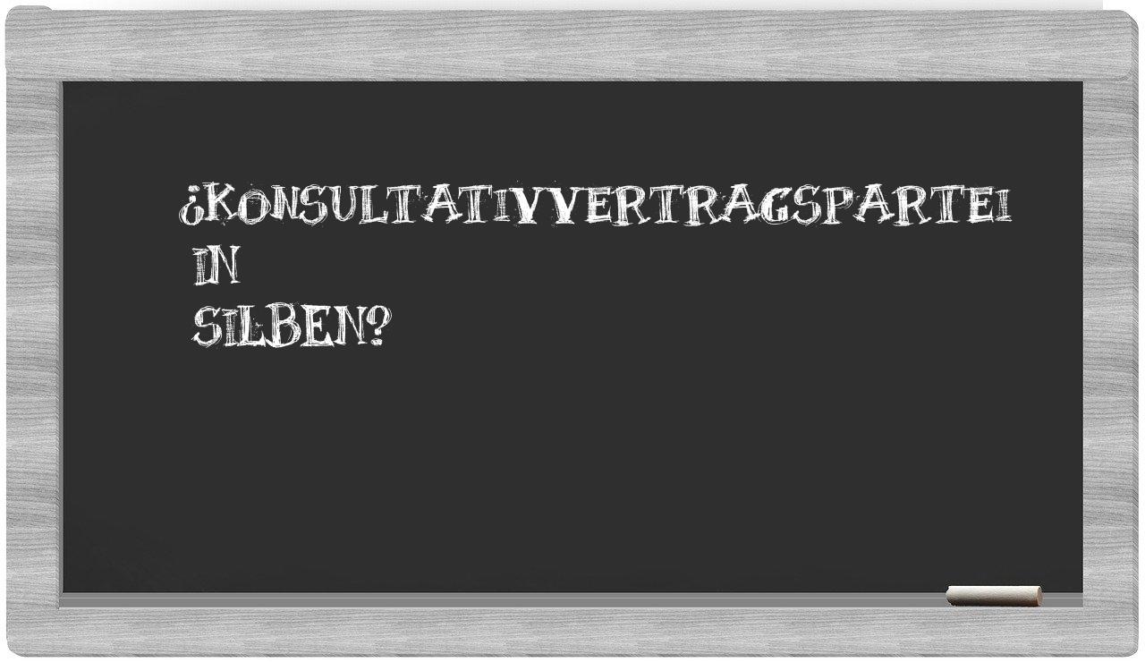 Konsultativvertragspartei in syllables