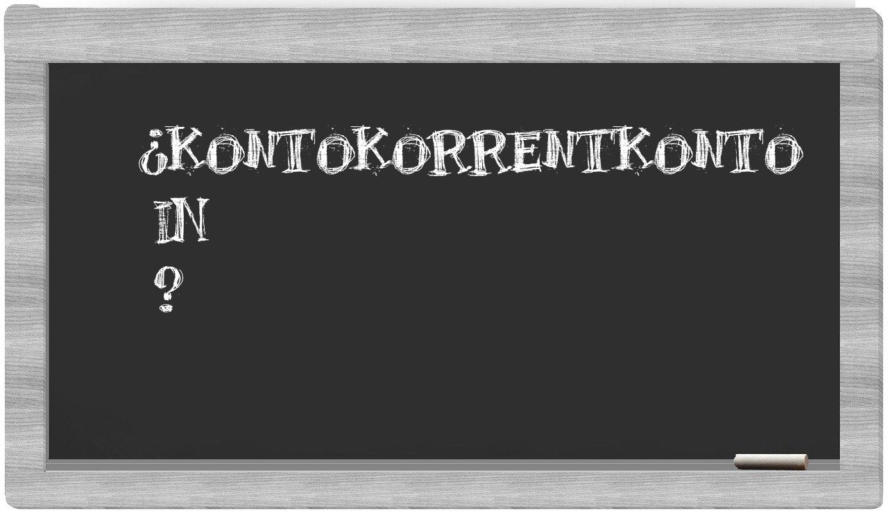 ¿Kontokorrentkonto en sílabas?