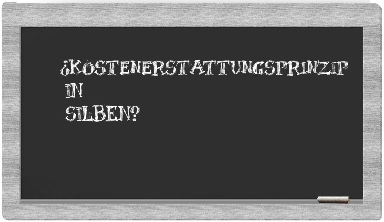 Kostenerstattungsprinzip in syllables