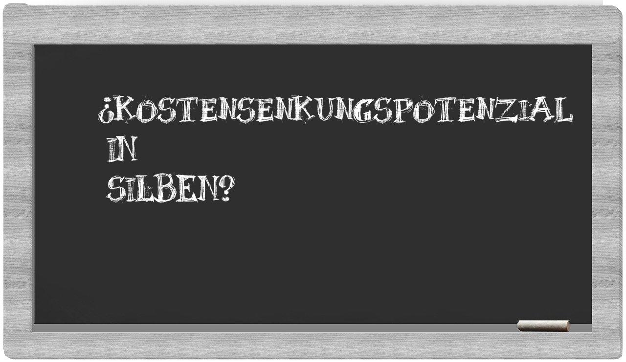 Kostensenkungspotenzial in syllables