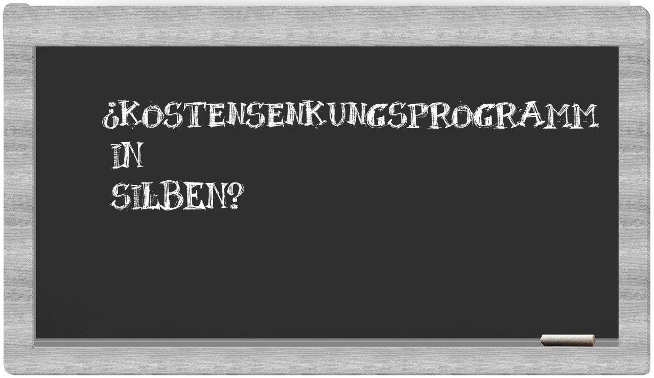 Kostensenkungsprogramm in syllables