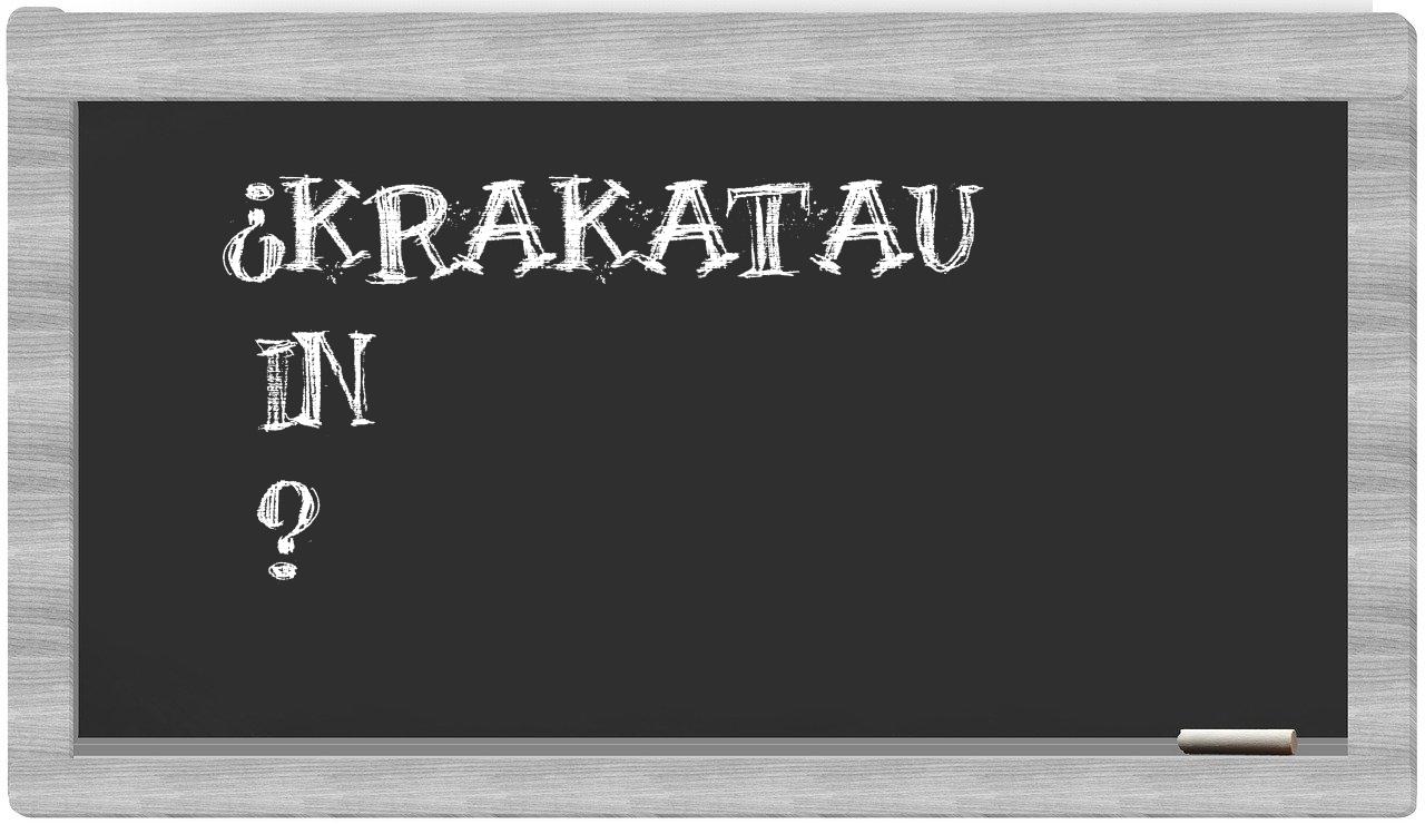 ¿Krakatau en sílabas?