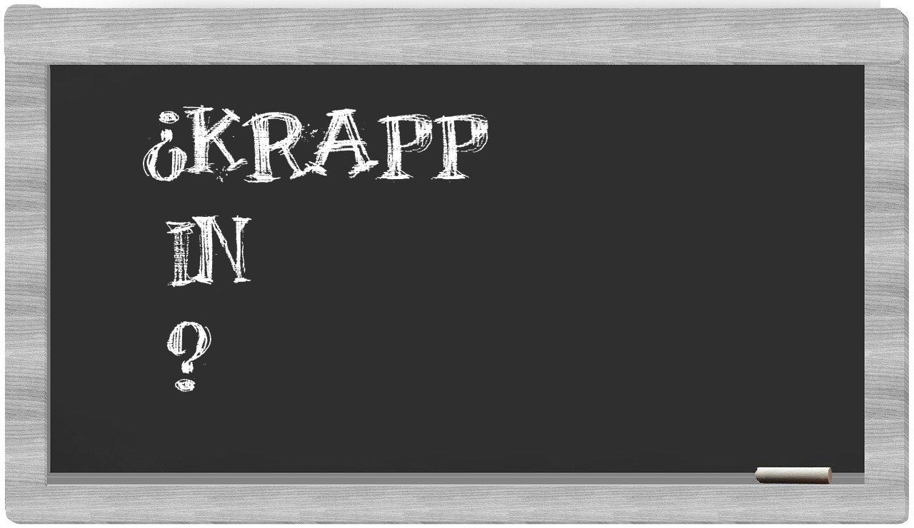 ¿Krapp en sílabas?