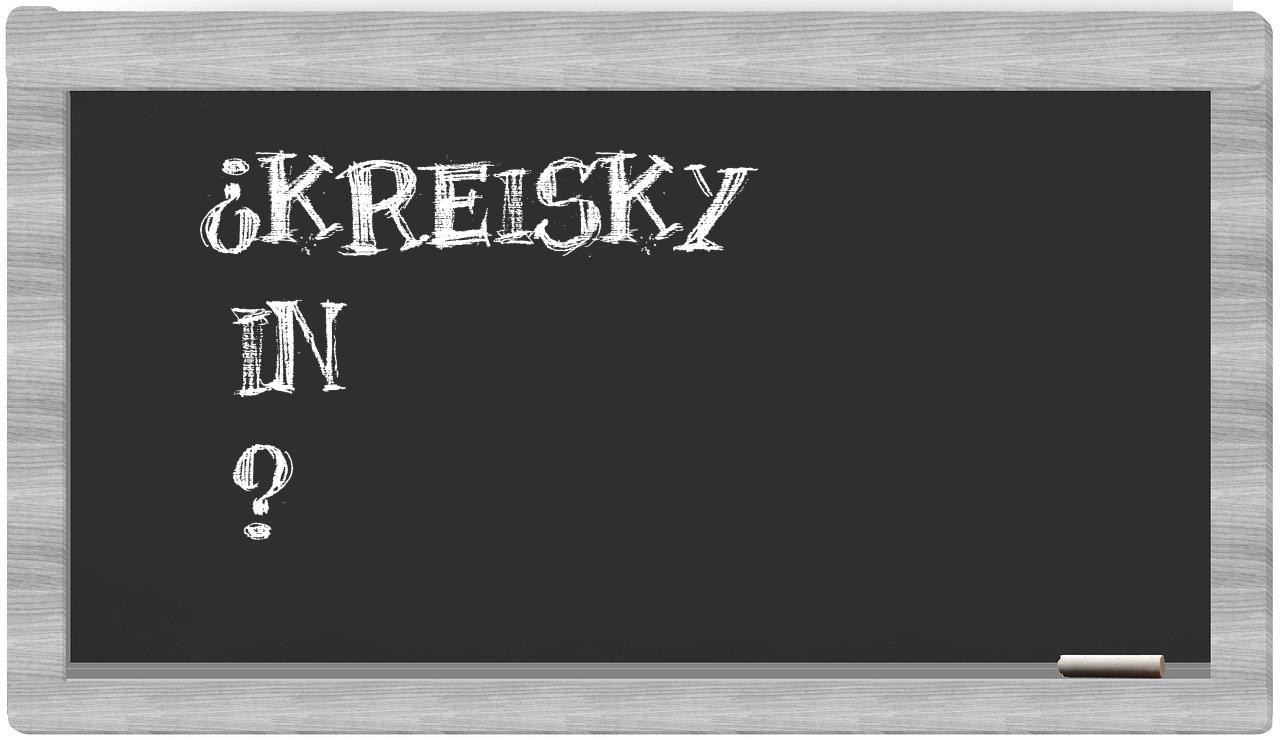 ¿Kreisky en sílabas?