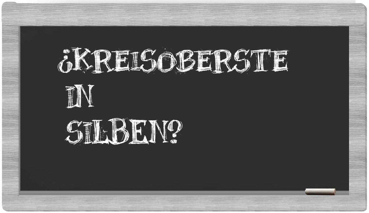 Kreisoberste in syllables