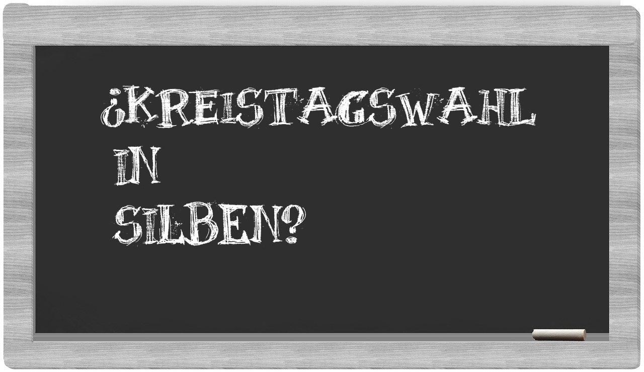 Kreistagswahl in syllables