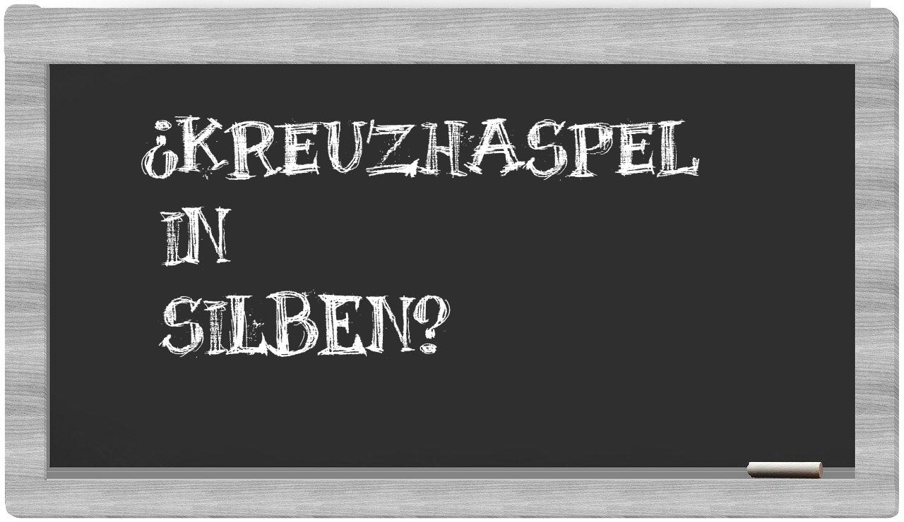 Kreuzhaspel in syllables