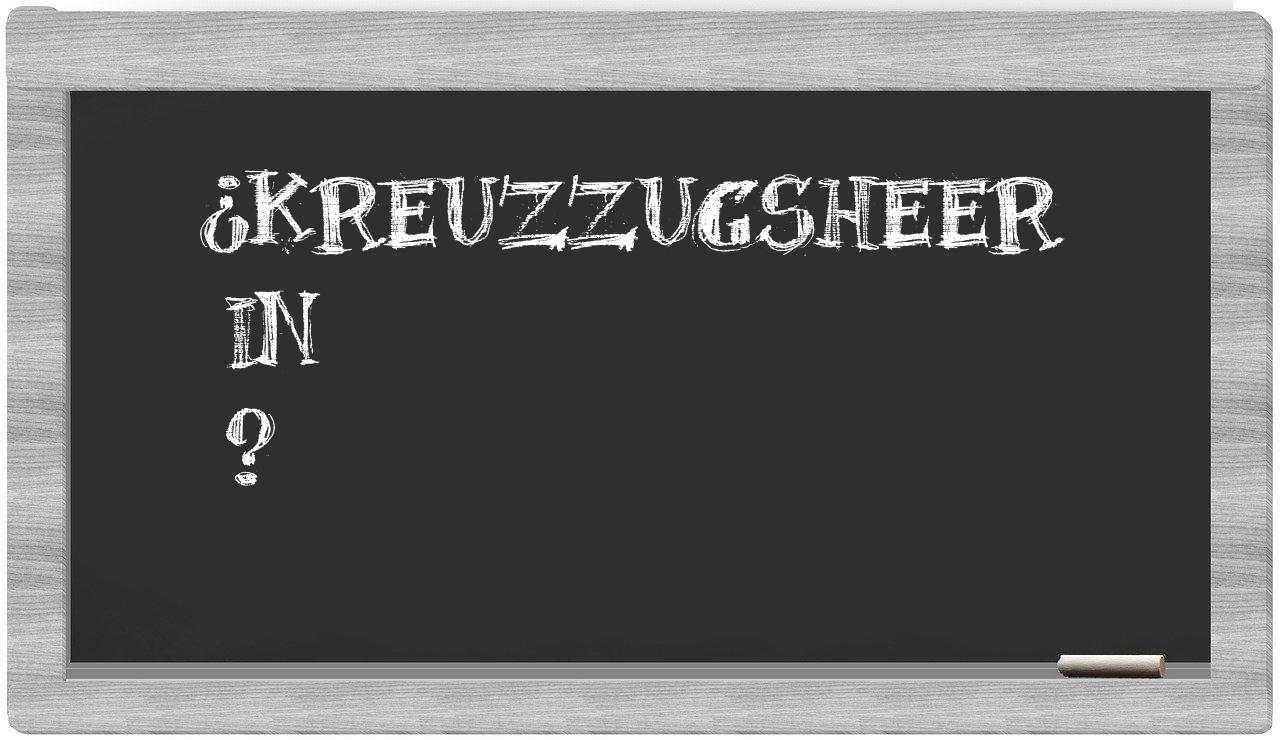 ¿Kreuzzugsheer en sílabas?