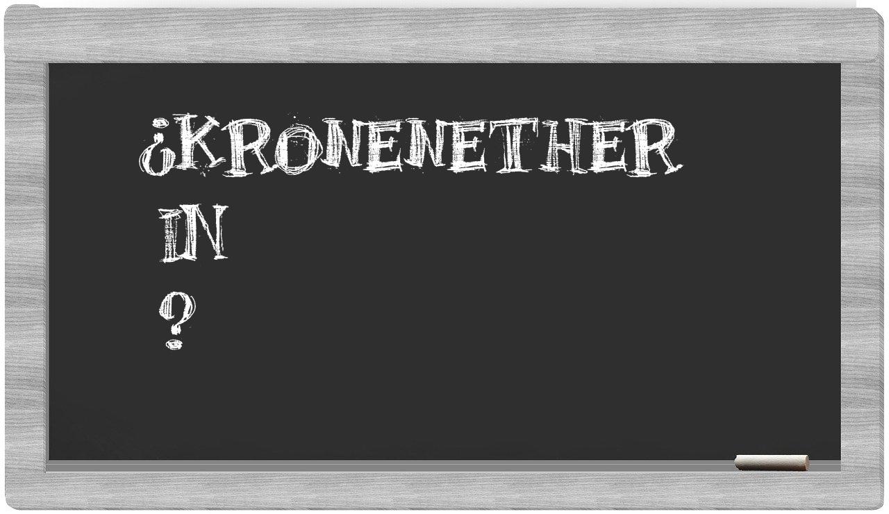 ¿Kronenether en sílabas?