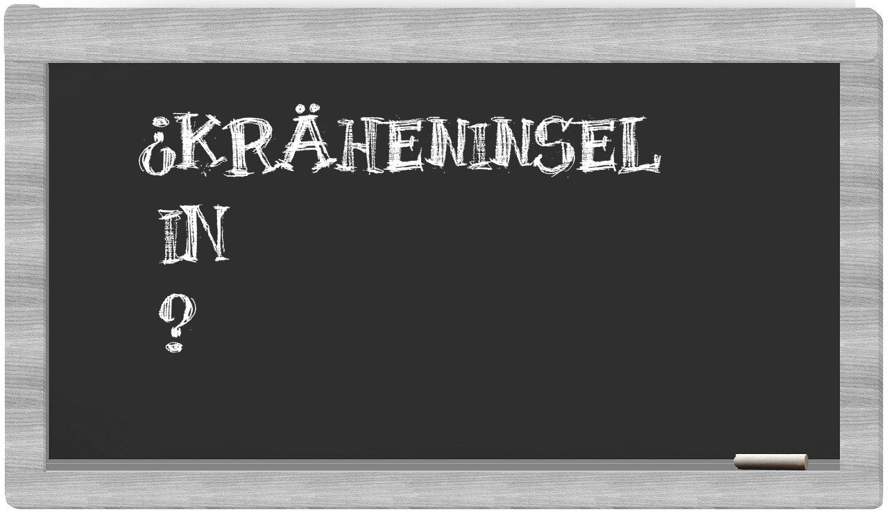 ¿Kräheninsel en sílabas?