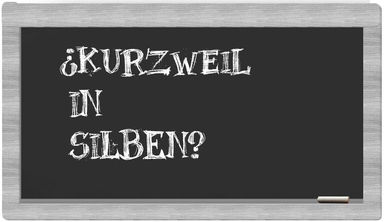 Kurzweil in syllables