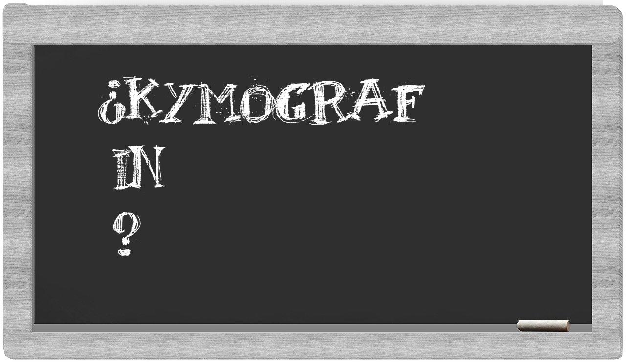 ¿Kymograf en sílabas?