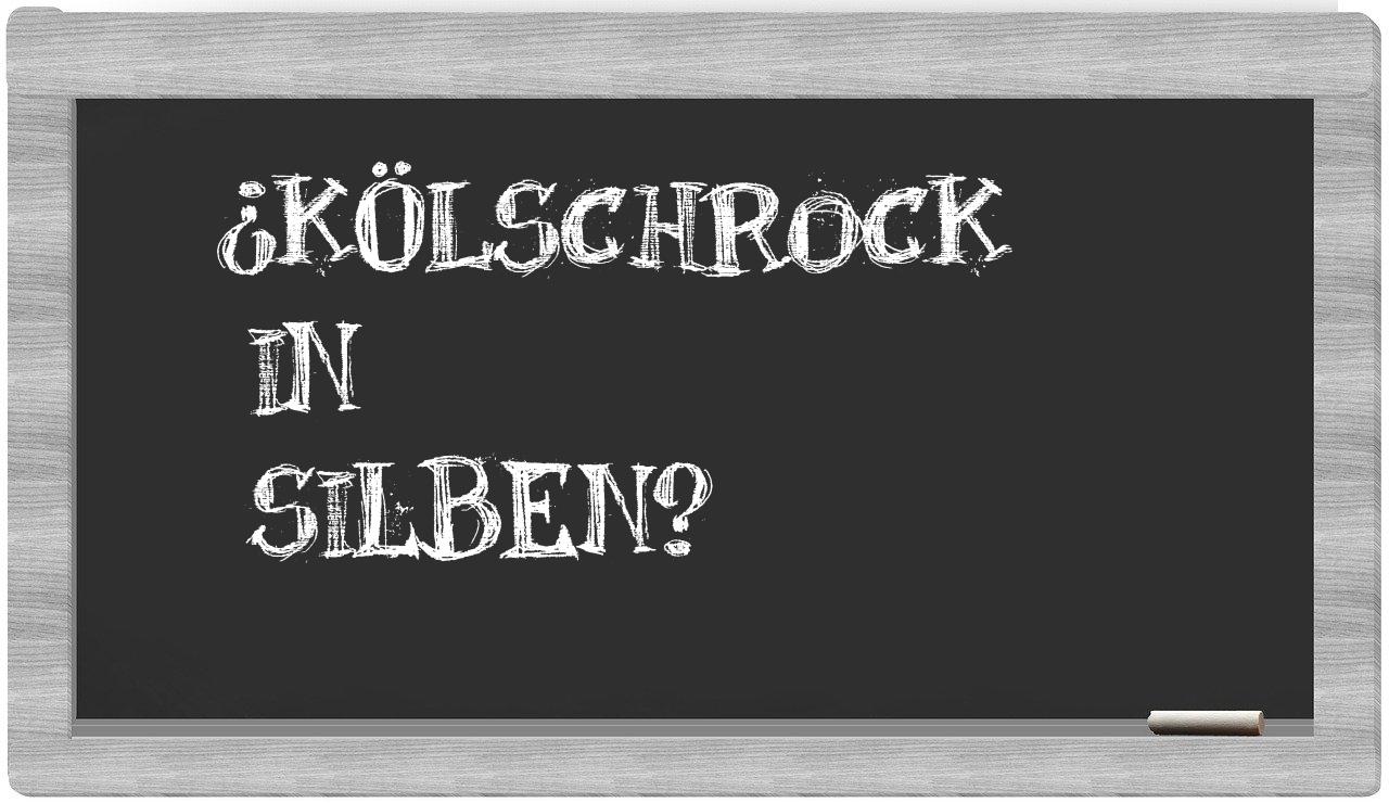 Kölschrock in syllables