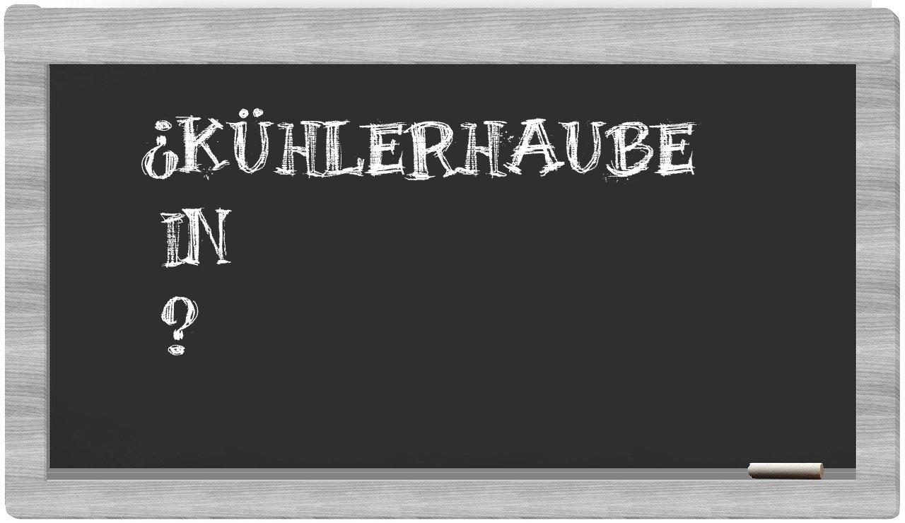 ¿Kühlerhaube en sílabas?
