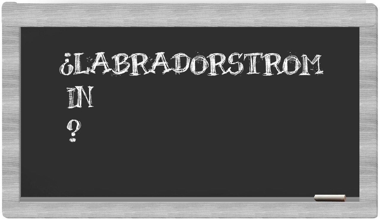 ¿Labradorstrom en sílabas?