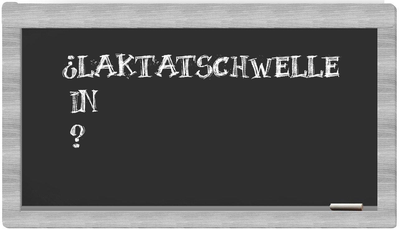 ¿Laktatschwelle en sílabas?