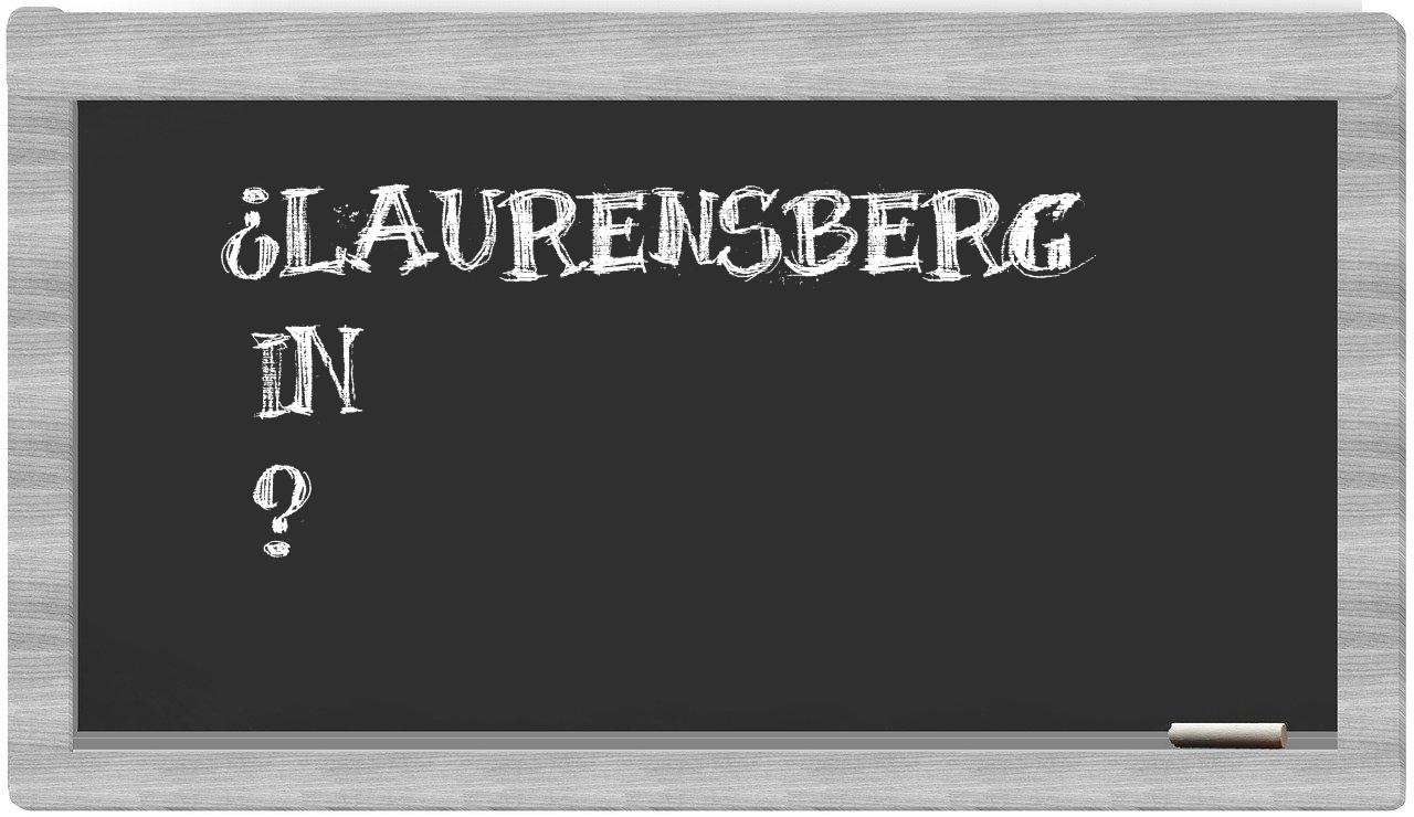 ¿Laurensberg en sílabas?