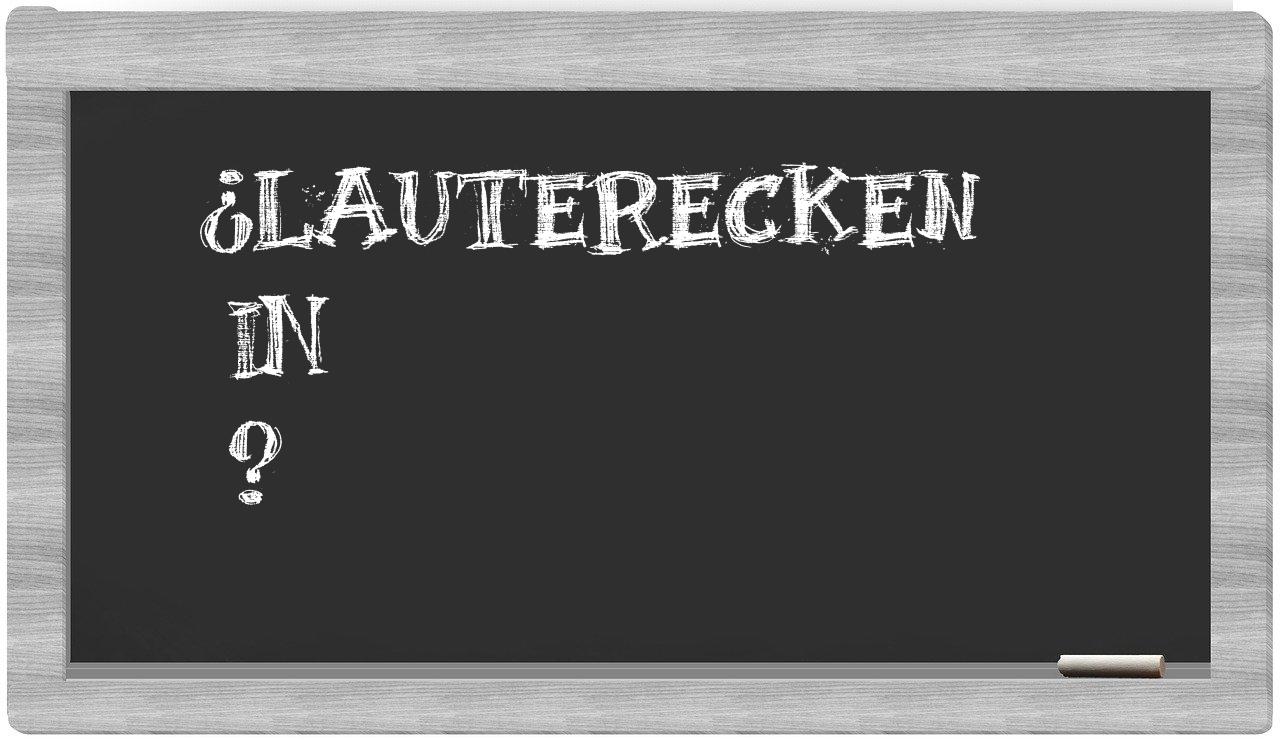 ¿Lauterecken en sílabas?