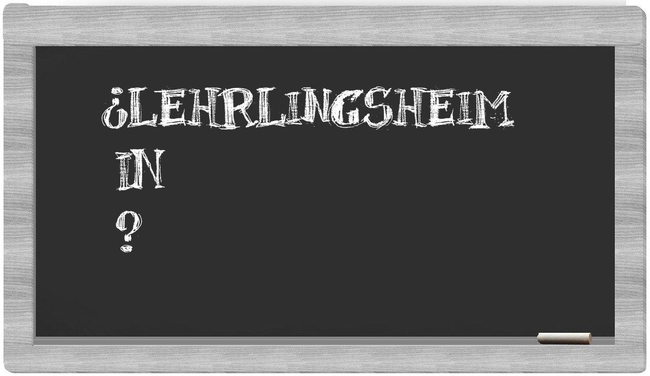 ¿Lehrlingsheim en sílabas?